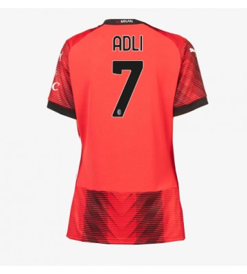 AC Milan Yacine Adli #7 Replika Hjemmebanetrøje Dame 2023-24 Kortærmet